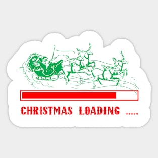 cool retro christmas loading gift Sticker